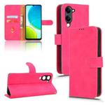 For vivo Y04 4G Skin Feel Magnetic Flip Leather Phone Case(Rose Red)