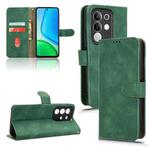 For vivo Y29 4G Global Skin Feel Magnetic Flip Leather Phone Case(Green)