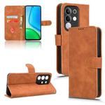 For vivo Y29 4G Global Skin Feel Magnetic Flip Leather Phone Case(Brown)