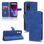 For CUBOT P60 Skin Feel Magnetic Flip Leather Phone Case(Blue)