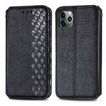 For iPhone 11 Pro Cubic Grid Pressed Horizontal Flip Magnetic PU Leather Case with Holder & Card Slots & Wallet(Black)