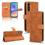 For Samsung Galaxy A05s 4G Skin Feel Magnetic Flip Leather Phone Case(Brown)