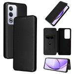 For OPPO A3 Pro Global Carbon Fiber Texture Flip Leather Phone Case(Black)