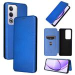For OPPO A3 Pro Global Carbon Fiber Texture Flip Leather Phone Case(Blue)