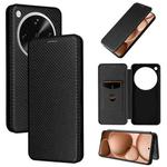 For OPPO Find X8 Ultra 5G Carbon Fiber Texture Flip Leather Phone Case(Black)