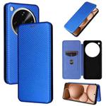 For OPPO Find X8 Ultra 5G Carbon Fiber Texture Flip Leather Phone Case(Blue)