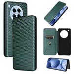 For OPPO Find X8s 5G Carbon Fiber Texture Flip Leather Phone Case(Green)