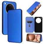 For OPPO Find X8s+ 5G Carbon Fiber Texture Flip Leather Phone Case(Blue)