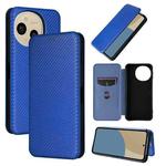 For Sharp Aquos Sense9 Carbon Fiber Texture Flip Leather Phone Case(Blue)