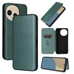 For Sharp Aquos Sense9 Carbon Fiber Texture Flip Leather Phone Case(Green)