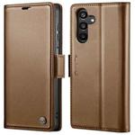 For Samsung Galaxy A15 4G/5G CaseMe 023 Butterfly Buckle Litchi Texture RFID Anti-theft Leather Phone Case(Brown)