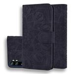 For Xiaomi Mi CC9 Pro / Mi Note 10 / Mi Note 10 Pro Embossed Sunflower Pattern Horizontal Flip PU Leather Case with Holder & Card Slots & Wallet & Lanyard(Black)