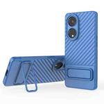 For OPPO Reno8 T 5G Wavy Texture TPU Phone Case with Lens Film(Blue)