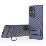 For OPPO Reno8 T 5G Wavy Texture TPU Phone Case with Lens Film(Royal Blue)