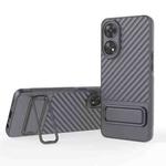 For OPPO Reno8 T 4G Wavy Texture TPU Phone Case with Lens Film(Grey)