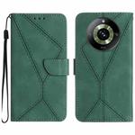 For Realme 11 Pro Stitching Embossed Leather Phone Case(Green)