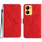For vivo Y56 5G Global Stitching Embossed Leather Phone Case(Red)