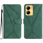 For vivo Y56 5G Global Stitching Embossed Leather Phone Case(Green)