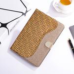 For Samsung Galaxy Tab A 10.5 T590 / T595 Laser Glitter Stitching Crocodile Texture Horizontal Flip Leather Case with Storage Grid & Holder(Gold)