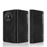 For Huawei Mate X3 Retro Magnetic Side Window View Leather Smart Phone Case(Black)