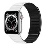 Magnetic Silicone Watch Band For Apple Watch Ultra 49mm(White Black)