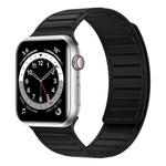 Magnetic Silicone Watch Band For Apple Watch 7 45mm(Black)