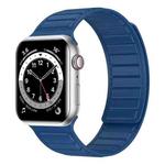 Magnetic Silicone Watch Band For Apple Watch 7 45mm(Midnight Blue)