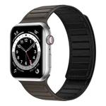 Magnetic Silicone Watch Band For Apple Watch 5 44mm(Brown Black)