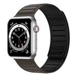 Magnetic Silicone Watch Band For Apple Watch SE 2023 44mm(Brown Black)