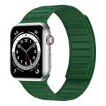 Magnetic Silicone Watch Band For Apple Watch SE 2023 44mm(Army Green)