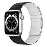 Magnetic Silicone Watch Band For Apple Watch SE 2023 40mm(Black White)