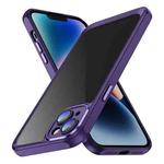 For iPhone 13 PC + TPU Phone Case with Lens Film(Dark Purple)