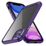 For iPhone 12 PC + TPU Phone Case with Lens Film(Dark Purple)