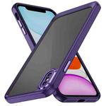 For iPhone XS Max PC + TPU Phone Case with Lens Film(Dark Purple)