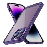 For iPhone 15 Pro PC + TPU Phone Case with Lens Film(Dark Purple)
