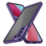 For Samsung Galaxy S21 5G PC + TPU Phone Case with Lens Film(Dark Purple)