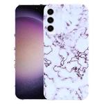 For Samsung Galaxy S23 5G Marble Pattern Phone Case(Red White)