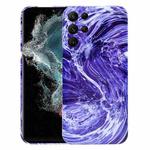 For Samsung Galaxy S22 Ultra 5G Marble Pattern Phone Case(Purple White)