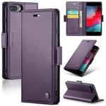 For iPhone 6 Plus/7 Plus/8 Plus CaseMe 023 Butterfly Buckle Litchi Texture RFID Anti-theft Leather Phone Case(Pearly Purple)