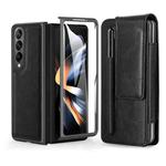 For Samsung Galaxy Z Fold4 Retro Thinking Series PC Shockproof Phone Case(Black)