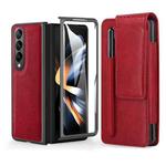 For Samsung Galaxy Z Fold4 Retro Thinking Series PC Shockproof Phone Case(Red)