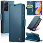 For Xiaomi Redmi Note 11 Pro Global CaseMe 023 Butterfly Buckle Litchi Texture RFID Anti-theft Leather Phone Case(Blue)