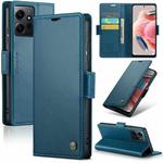 For Xiaomi Redmi Note 12 4G Global CaseMe 023 Butterfly Buckle Litchi Texture RFID Anti-theft Leather Phone Case(Blue)