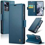 For Xiaomi 12T /12T Pro/Redmi K50 Ultra CaseMe 023 Butterfly Buckle Litchi Texture RFID Anti-theft Leather Phone Case(Blue)