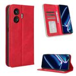 For Realme GT Neo5 SE Magnetic Buckle Retro Texture Leather Phone Case(Red)