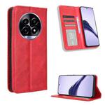 For Realme 13 Pro 5G / 13 Pro+ 5G Magnetic Buckle Retro Texture Leather Phone Case(Red)