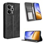 For Realme 14 5G Magnetic Buckle Retro Texture Leather Phone Case(Black)