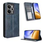 For Realme 14 5G Magnetic Buckle Retro Texture Leather Phone Case(Blue)