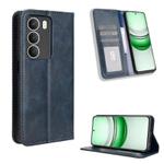 For Realme 14x 5G Malaysia / V70 Magnetic Buckle Retro Texture Leather Phone Case(Blue)