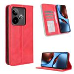 For Realme GT 7 5G Magnetic Buckle Retro Texture Leather Phone Case(Red)
